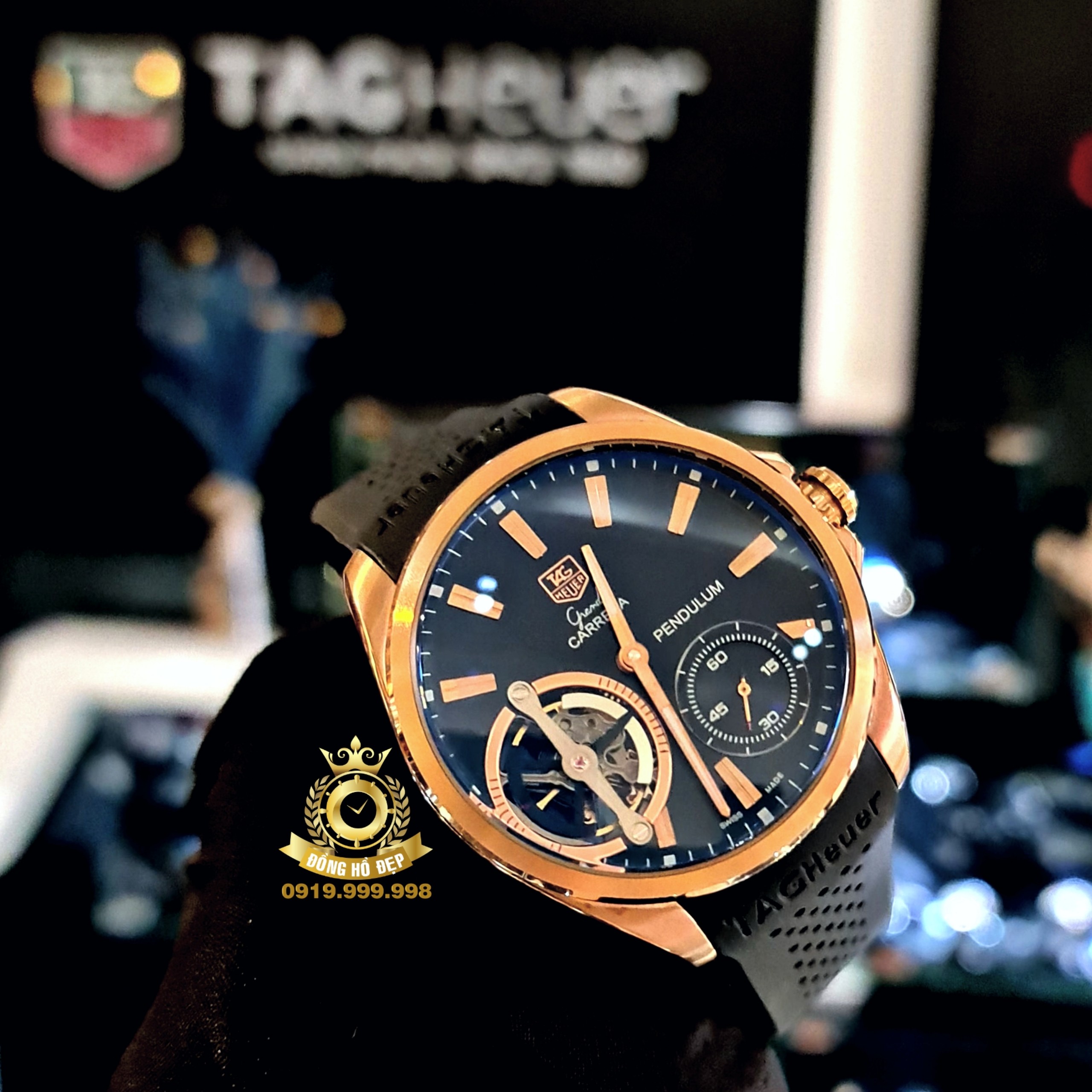 TAG Heuer Pendulum Black RoseGold ng H p Uy T n t i HCM