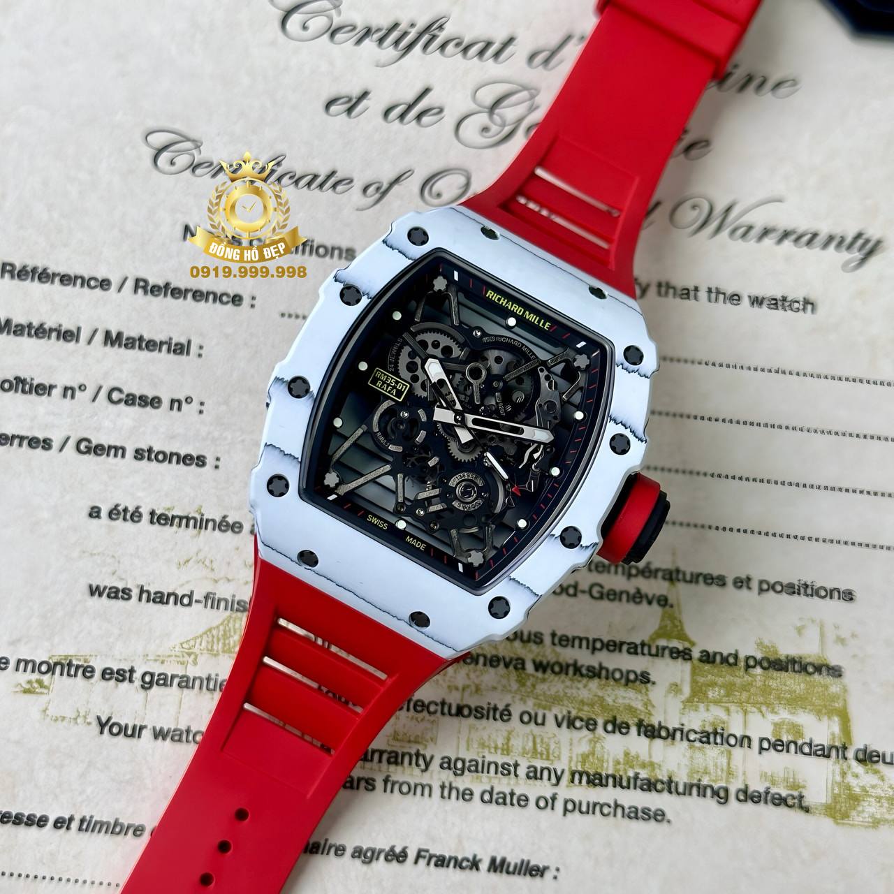 Richard Mille RM35 01 Rafael Nadal White Carbon BBR. ng H p